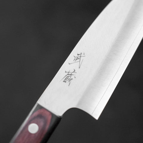 Santoku VG-10 Poliert Rot-Schwarzer Westlicher Griff 150mm