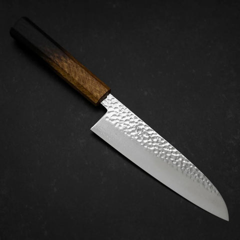 Santoku VG-10 Tsuchime Damasco Mango Yaki Urushi 170mm