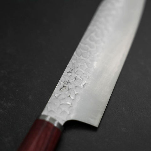 Santoku VG-10 Tsuchime Roter Westlicher Griff 165mm