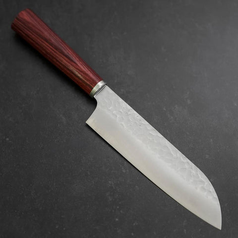 Santoku VG-10 Tsuchime Roter Westlicher Griff 165mm