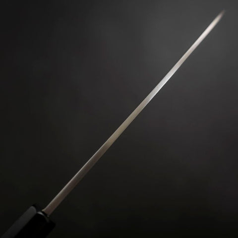 Santoku White Steel #2 Kasumi Chokin Nami Fuji Buffalo Ebony Handle 180mm
