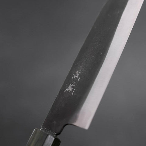 Santoku White Steel #2 Kurouchi Grüner Urushi Griff 165mm