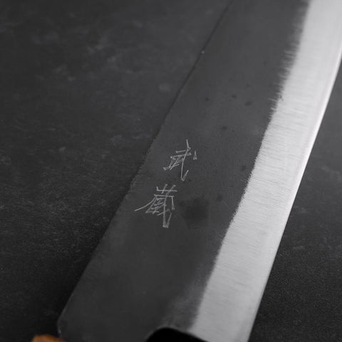 Santoku White Steel #2 Kurouchi Yaki Urushi Griff 165mm