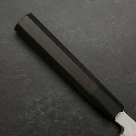 Yanagiba Blue Steel #2 Suminagashi Mango de Ébano con Cuerno de Búfalo 270mm