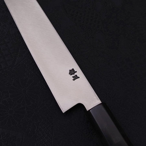 Yanagiba Silver Steel #3 Kasumi Manche en Buffle et Ébène 240mm